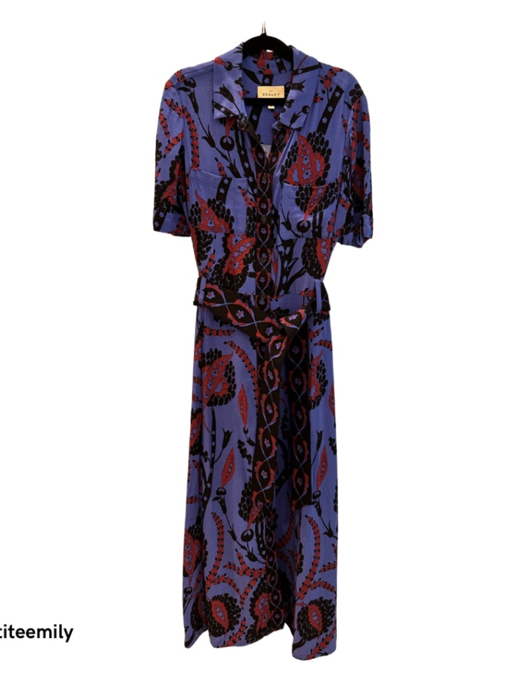Sezane Adele Dress Blue - Picture 2 of 5